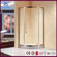 Innrammet sporløs 3 glidende bi fold dusjdør med dusjbunn, 36 av 36- tomme, klart glass (KK5209)