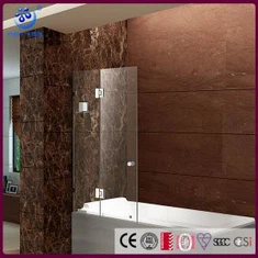 Bi Fold over bad rammeløst badekar glassdusjdør, kromfinish (KD3204T)