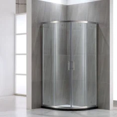 Fanform innrammet glidende glass dusjdører